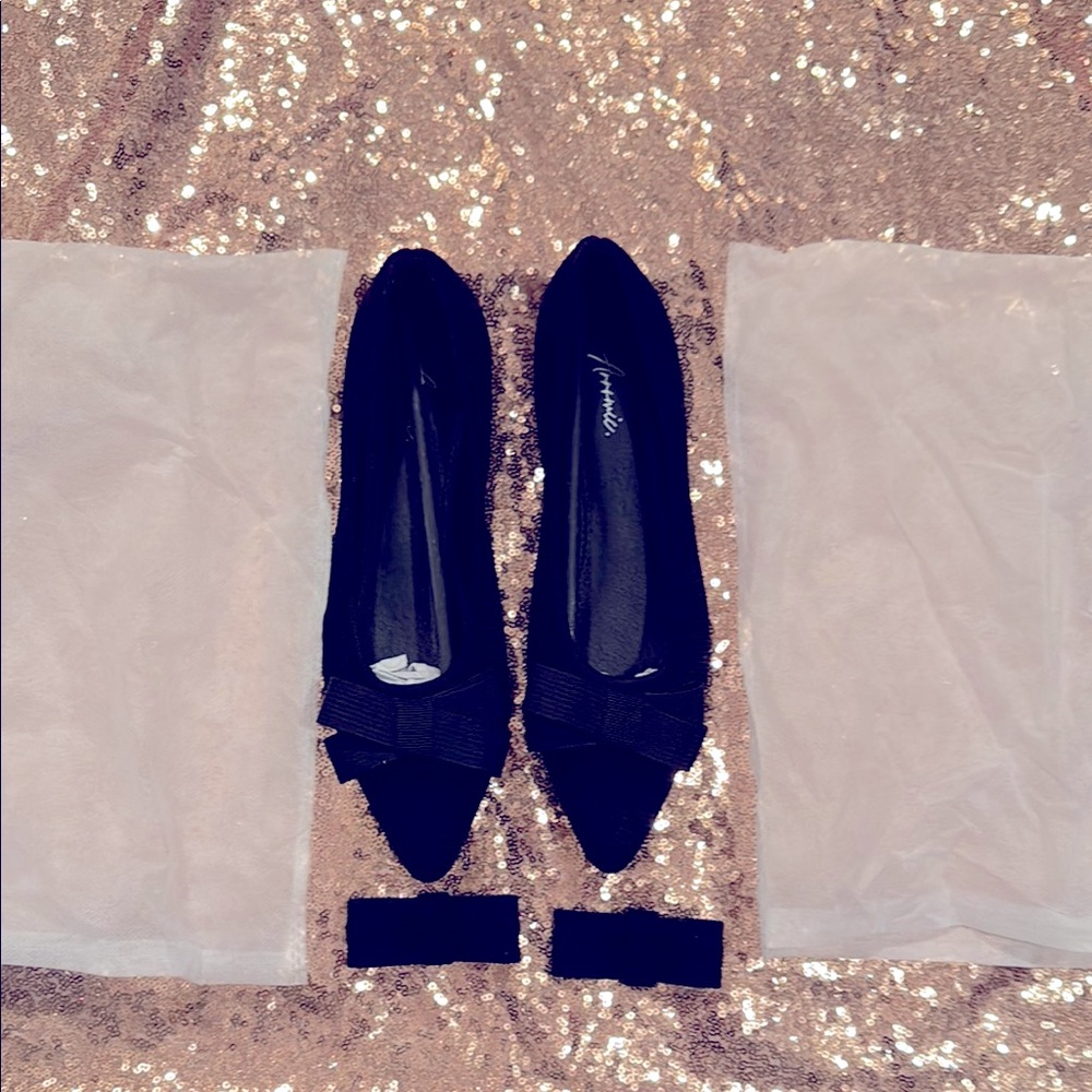 Brand new in shoe covers and box Black Flats size 6.5